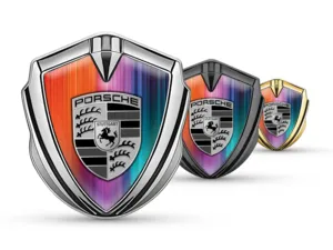 Porsche Metallico Cupolato Emblema Edizione Limitata Premium